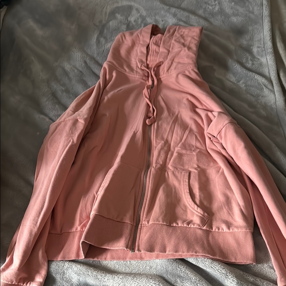 Pink Zip-Up Hoodie